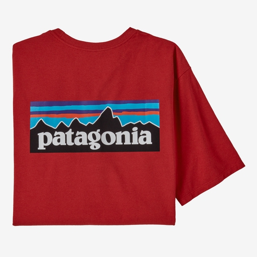 Patagonia Mens P-6 Logo Responsibili Tee - Sumac Red